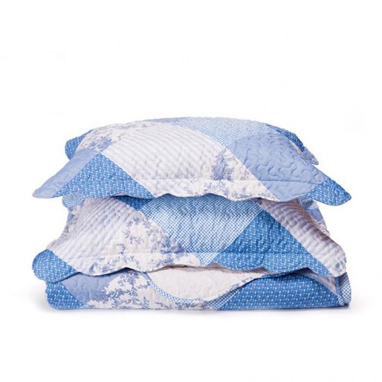 Patchworkové obliečky s potlačou cxmicrotex Blue Rose